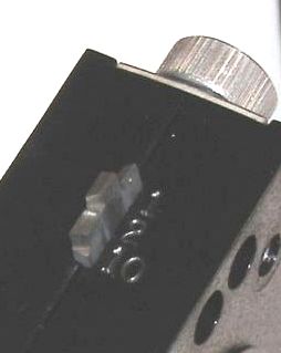 tip slot showing markings