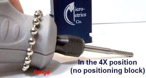 Using the Microgroover in the 4x position